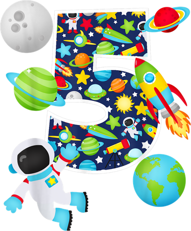 Outer Space 5 Year Old 5th Birthday Party Solar System Kids Sweatshirt