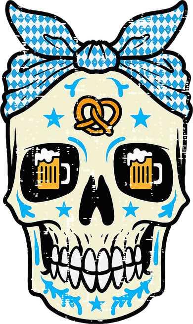 Oktoberfest Skull Bandana German Bavarian Festival Mom Women's Sweatshirt