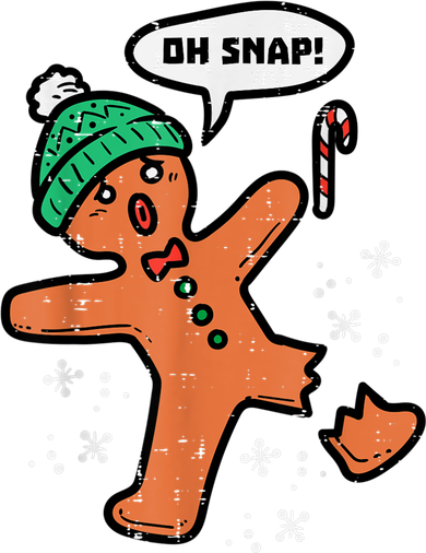 Oh Snap Gingerbread Man Funny Christmas Xmas Women Ornament