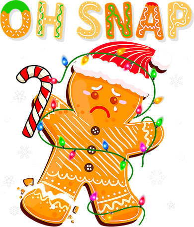 Oh Snap Gingerbread Man Christmas Cookie Costume Baking Team Baby Bodysuit