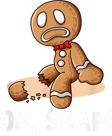 Oh Snap Gingerbread Cookie Man Broken Leg Kids Hoodie