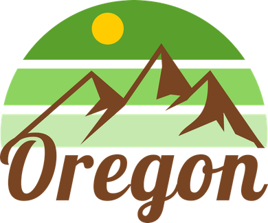 Oregon Simple Mountain Logo Coaster
