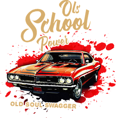 Old School Power Old Soul Swagger Classic Car Kids Sweatshirt