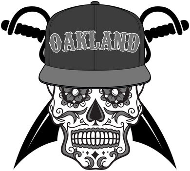 Oakland Day of The Dead Sugar Skull Kids Long Sleeve Shirt