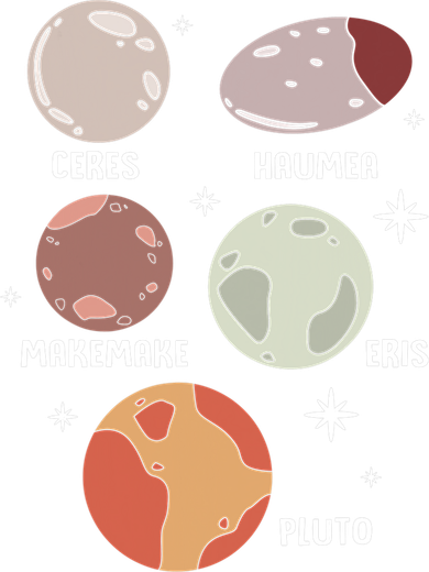 Outer Space Solar System Dwarf Planet For Kids Mousepad