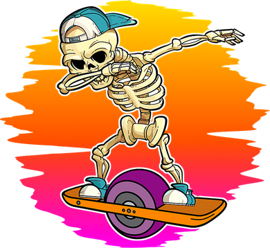 onewheel Skeleton Skateboard Dabbing Skate Skeleton float Mousepad