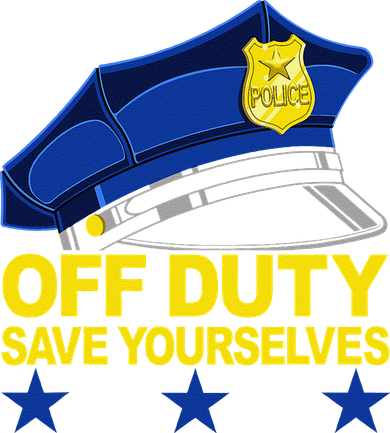 Offduty Save Yourselves Funny Police Officer Cop Women's Dry Zone Grid Polo