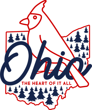Ohio The Heart Of It All State Bird Cardinal Mousepad