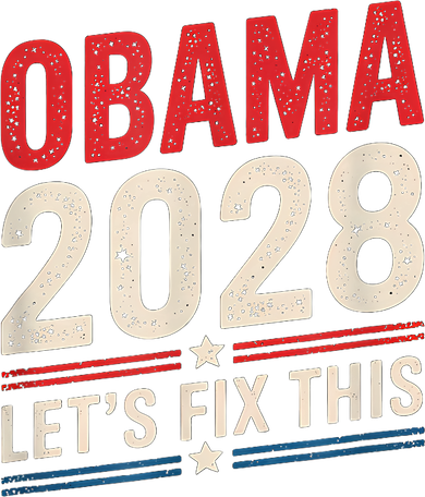 Obama Vintage Retro Patriotic 2028 Political Protest Rally Golf Towel