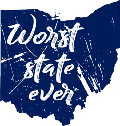 Ohio Worst State Ever Distressed Kids Hoodie