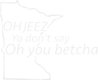 Oh You Betcha Mn Outline Design Kids Long Sleeve Shirt