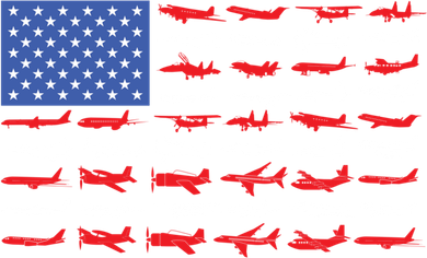 Pilot Airplane American Flag Plane Aviation Gift Doggie Tank