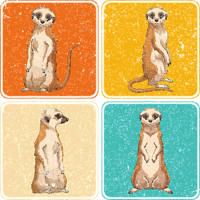Pop Art Cute Africa Zoo Animal Lover Meerkat Women's Hoodie