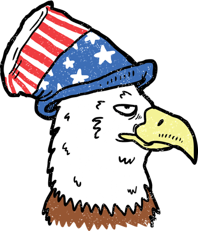 Retro Patriotic Bald Eagle  Toddler T-Shirt