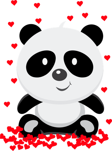 Panda Love Hat
