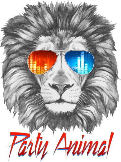 Cool Party Animal Lion Tumbler