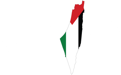 Palestine Arabic Map Flag Colors Button