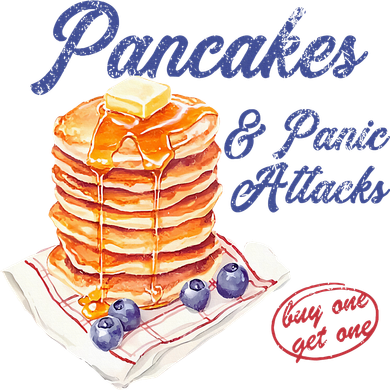 Pancakes And Panic Attacks Ceramic Ornament