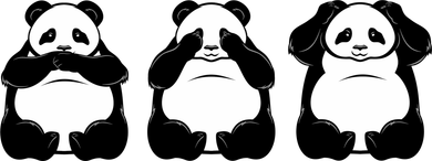 Peek A Boo Panda Apron