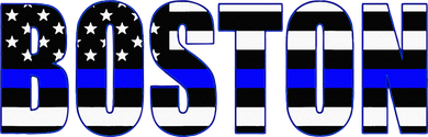 Protect And Serve In Boston Police Flag Pd Kids Long Sleeve Shirt