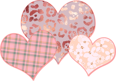Stylish Pattern Hearts Hoodie