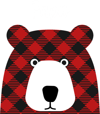 Plaid Pattern Papa Bear Coffee Mug
