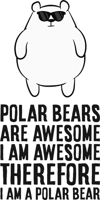 Polar Bears Are Awesome. IM Awesome IM A Polar Bear Toddler T-Shirt
