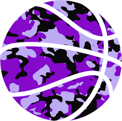 Purple Basketball Camo Purple Camouflage Basketball Women's T-Shirt
