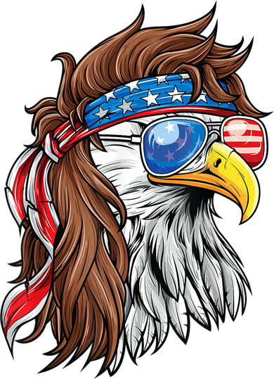 Patriotic Bald Eagle Mullet Usa American Flag 4th Of July Cool Gift Toddler T-Shirt