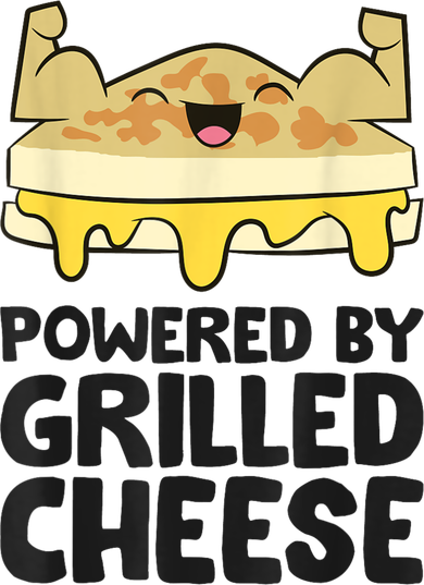 Powered By Grilled Cheese Funny Grilled Cheese Button