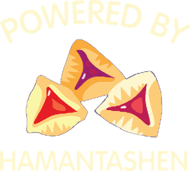 Powered By Hamantashen Happy Purim Costume Party Jewish Kids T-Shirt