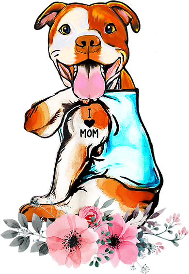 Pit Bull I Love Mom Tattoo Mother's Day Gift Toddler T-Shirt