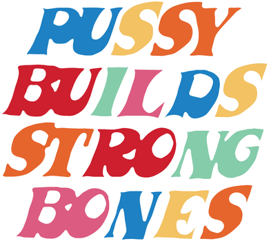 Pussy Builds Strong Bones Retro Colorful Logo Bucket Hat