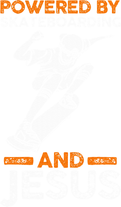 Powered by skateboarding and jesus Hoodie