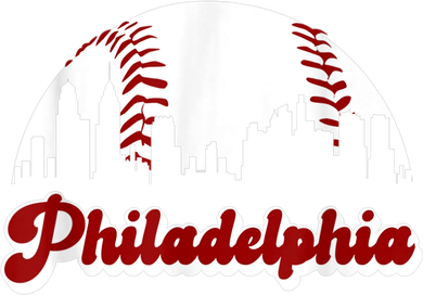 Philadelphia Baseball Skyline Philly City Retro Vintage Tee Polo