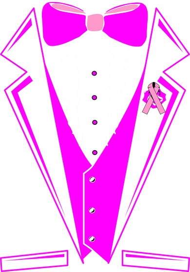 Pink Breast Cancer Tuxedo Tumbler