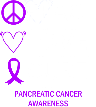 Pancreatic Cancer Awareness Peace Love Cure Purple Ribbon Gift Women's Tank Top