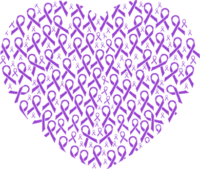Pancreatic Cancer Awareness Purple Ribbon Heart Gift Support Kids Hoodie