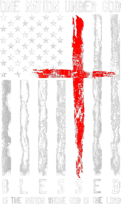 Patriotic Christian Blessed One Nation Under God 4th Of July Women's Long Sleeve Shirt