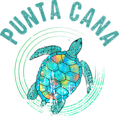 Punta Cana Beach Sea Turtle Illustration Gift Kids Hoodie