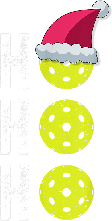 Pickleball Christmas Funny Santa Hat Holiday Ho Ho Ho Gift TShirt Button