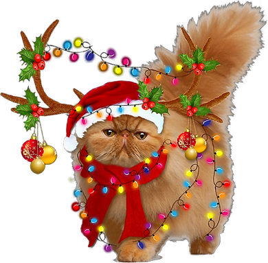 Persian Cat Gorgeous Reindeer Christmas Tree Light Xmas Button