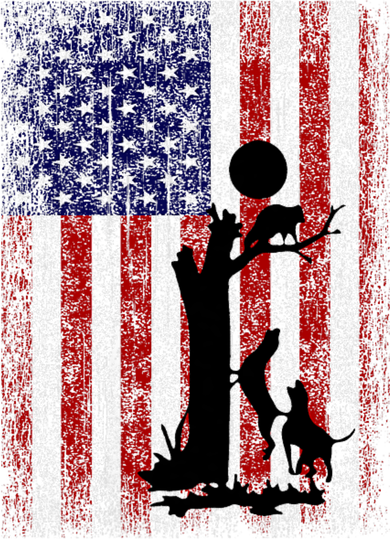 Patriotic Coon Hunting Dogs American Flag Toddler T-Shirt