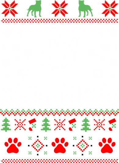 Pitbull Christmas Lovers Merry Pitmas Ugly Christmas Gift Kids Hoodie