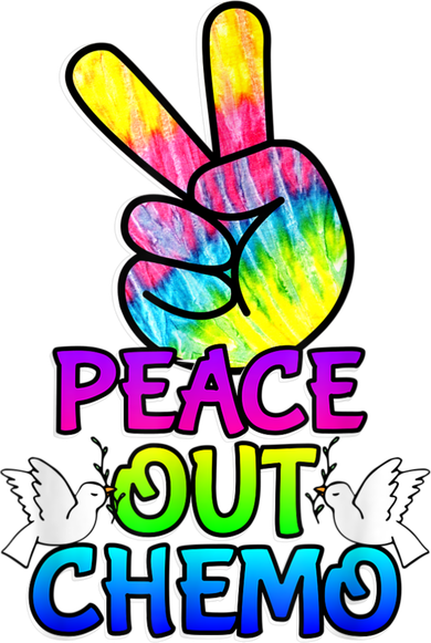 PeaceOut Chemo Last Day Of Chemo End Chemotherapy Cancer Button