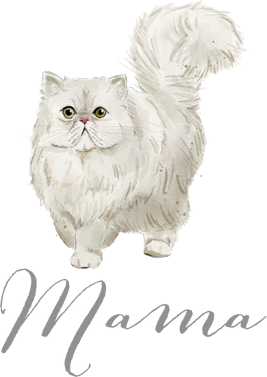 Persian Cat Mama Gift Cat Mom Cat Mama Present Cat Mommy Gift Women's Long Sleeve Shirt