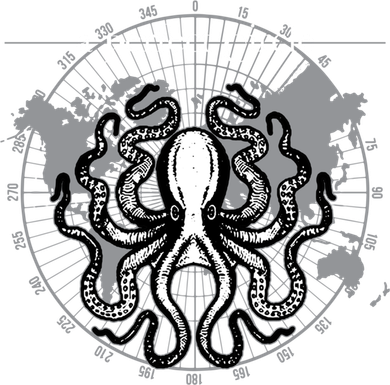Perfect Circle Octopus Funny Gift Cute Gift Coaster