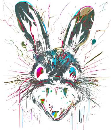 Psycho Crazy Paint Bunny Horror Easter And Halloween Doggie Tank