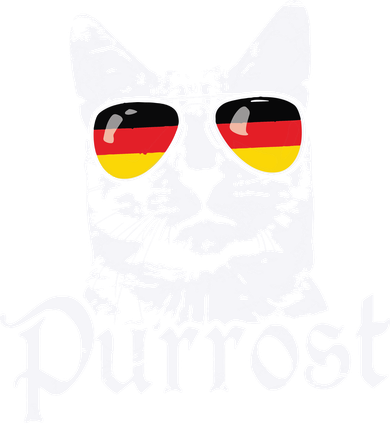 Purrost Cat Sunglasses German Flag Germany Prost Oktoberfest Women's Sweatshirt