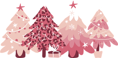 Pink Christmas Tree Holiday Women's Long Sleeve Shirt